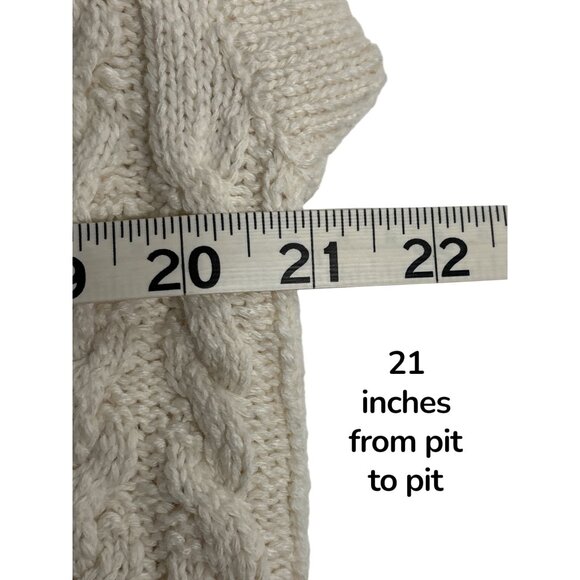 NWT Mauve Cable Knit Sweater Vest – Preppy Collared V-Neck, Varsity Striped Hem, - Picture 6 of 7